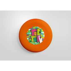 FRISBEE ARANCIO + ADESIVO